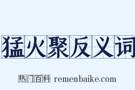 猛火聚反义词是什么意思的图片